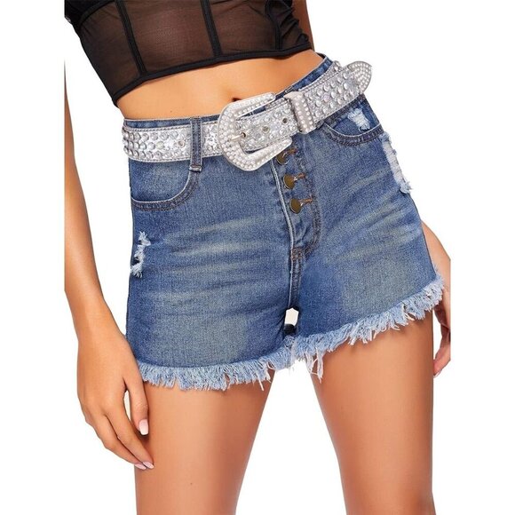 Rhinestone Leather Belt Women\'s Men Western Bling Cowgirl Cowgirl Waist Accessor